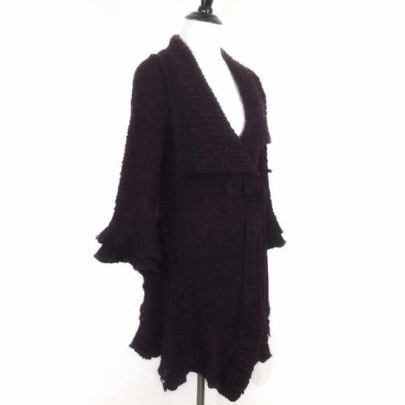 ❌SOLD❌Alberto Makali Purple Wrap Cardigan Sweater - Picture 2 of 7